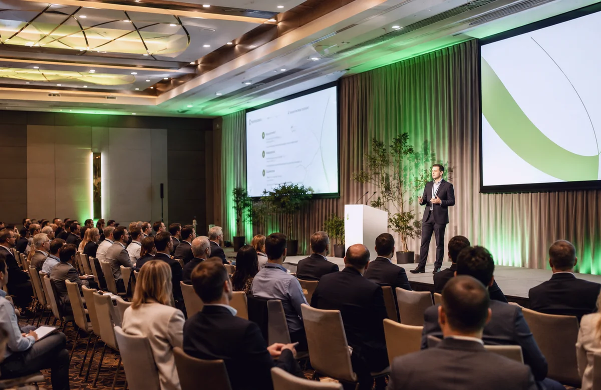 Professional people reviewing event space requirements